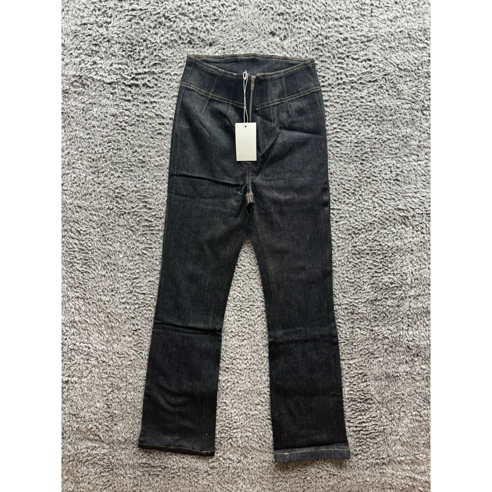 Emory Park High Waist Semi Flared Denim Pants‎ Womens Size S NWT